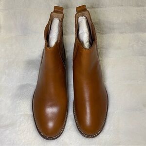 New Madewell Chelsea Boots Genuine Leather in Saddle Brown - Size 7M